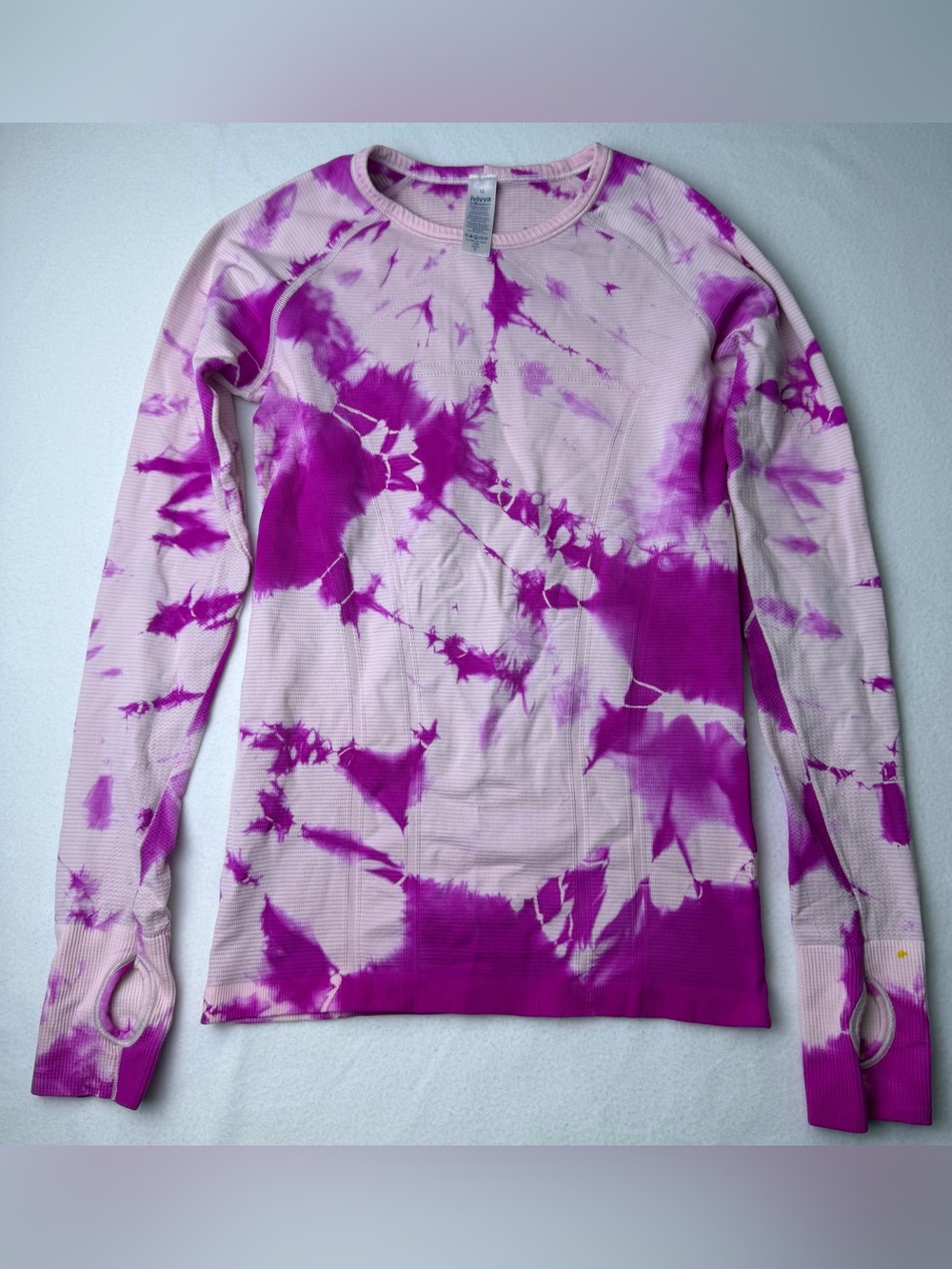 Ivivva by lululemon Pink and Purple Tie-Dye Long Sleeve Top